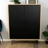 Eiken Wandkast Mat Zwart -Zuiver Verkoop tenzo flow eiken wandkast zwart 01 2
