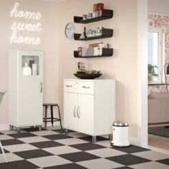 Klein Retro Dressoir -Zuiver Verkoop tenzo malibu klein retro dressoir wit 02 1
