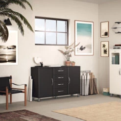 Retro Dressoir 14 Retro Dressoir -Zuiver Verkoop tenzo malibu retro dressoir zwart 03 1