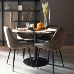 Ronde Eettafel Trompetvoet -Zuiver Verkoop tenzo taco ronde eettafel trompetvoet 02