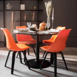 Ronde Eettafel Trompetvoet -Zuiver Verkoop tenzo taco ronde eettafel trompetvoet 04