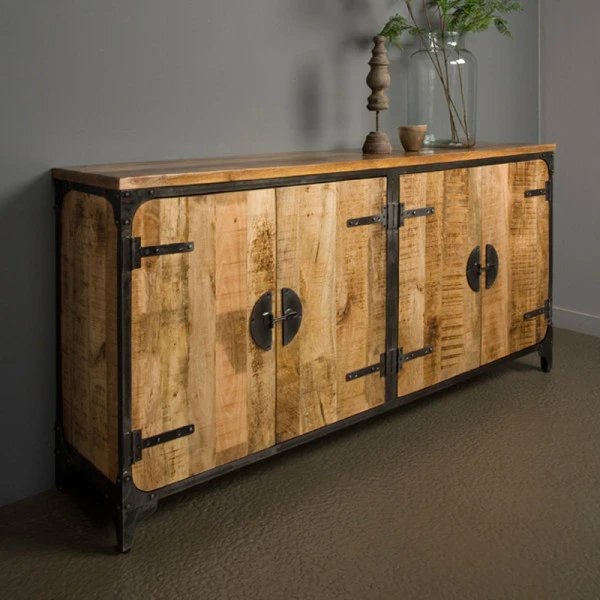 Industrieel Dressoir Mangohout 5 Industrieel Dressoir Mangohout - Afbeelding 3