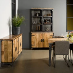 Industrieel Dressoir Mangohout 9 Industrieel Dressoir Mangohout -Zuiver Verkoop tower living basto houten eettafel 3