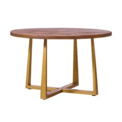 Ronde Eettafel Met Goud 130 Cm