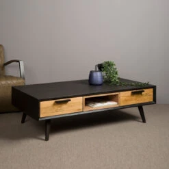 Retro Salontafel Donker Eiken