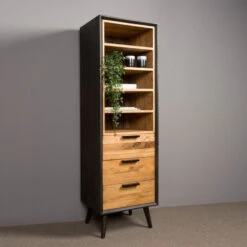 Smalle Boekenkast Eikenhout