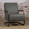 Ecoleer Fauteuil Met Ruitstiksel -Zuiver Verkoop tower living civo ecoleer fauteuil met ruitstiksel bull antracite 1 1