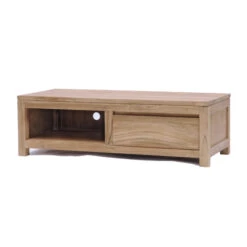 Laag Tv-meubel Teak - 1 Lade - 120cm -Zuiver Verkoop tower living corona tv meubel laag model 1 lade 120cm 02