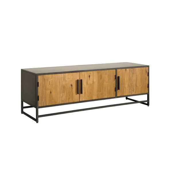 Tv-meubel Staal En Teak 160 Cm 4 Tv-meubel Staal En Teak 160 Cm - Afbeelding 2