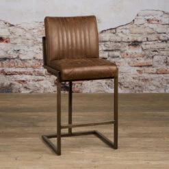 Industriële Barstoel -Zuiver Verkoop tower living ferro barstoel donkerbruin 1 1