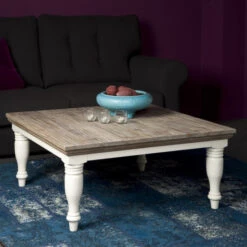 Vierkante Salontafel Landelijk Grijs