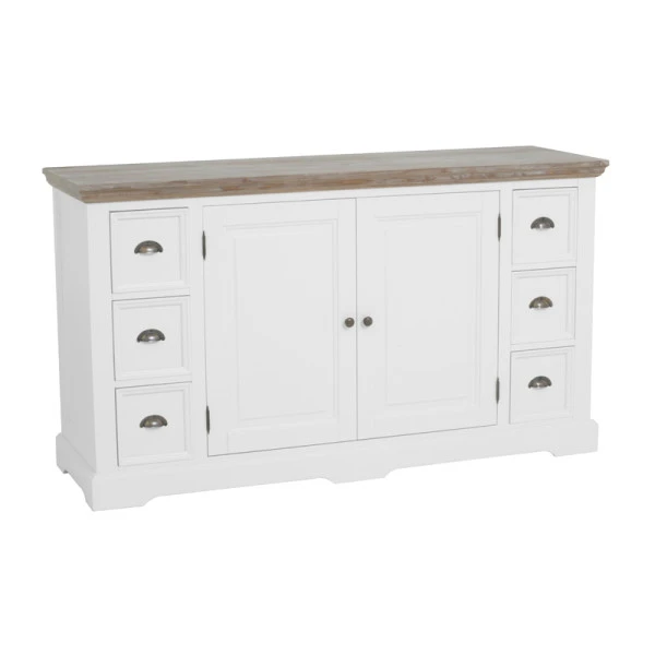 Landelijk Dressoir Wit 160 Cm 4 Landelijk Dressoir Wit 160 Cm - Afbeelding 2