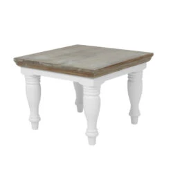 Landelijk Tafeltje Vierkant Grijs -Zuiver Verkoop tower living fleur old grey bijzettafel 01