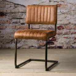 Eetkamerstoel Zonder Armleuning Industrieel -Zuiver Verkoop tower living ibiza bruine eetkamerstoel zonder armleuningen 02 1