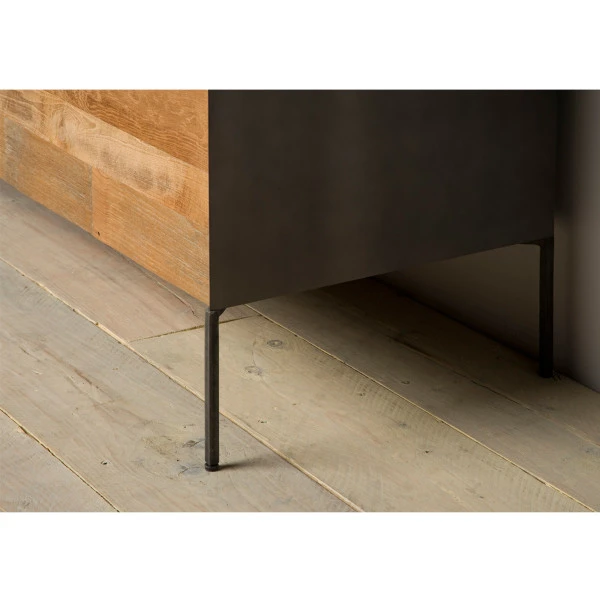 Dressoir Metaal En Teak 4 Dressoir Metaal En Teak - Afbeelding 2