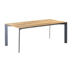 Teak Eettafel Met Dun Blad -Zuiver Verkoop tower living pandora eettafel van recycled teakhout en metaal 180 02 1