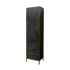 Smalle Zwarte Wandkast -Zuiver Verkoop tower living paterno hoge zwarte wandkast 02