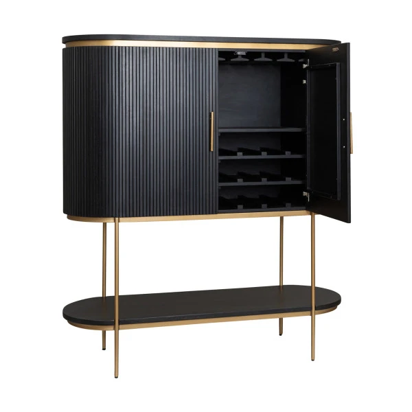 Wijnkast Ovaal Met Messing 4 Wijnkast Ovaal Met Messing - Afbeelding 2