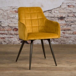 Velours Eetkamerstoel Met Arm 12 Velours Eetkamerstoel Met Arm -Zuiver Verkoop tower living silva armstoel 05