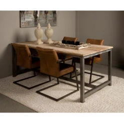 Industriële Eettafel Teak -Zuiver Verkoop tower living venetie industriele eettafel teak 01