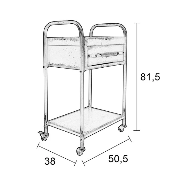 Trolley In Verweerde Look 6 Trolley In Verweerde Look - Afbeelding 4