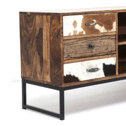 Tv-meubel Sheesham En Koehuid -Zuiver Verkoop tv meubel rodeo kare design 03 800x800 1