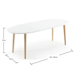Uitschuifbare Eettafel Ovaal 140 -Zuiver Verkoop uitschuifbare eettafel laforma oakland 140 06 800x800 1