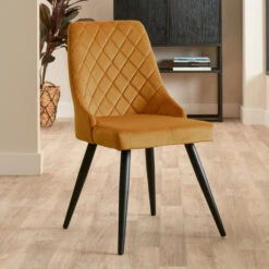 Velvet Stoel -Zuiver Verkoop velvet stoel geel kos bodio 1