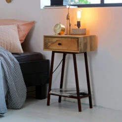 BePureHome Vintage Sidetable -Zuiver Verkoop vintage sidetable met lade naturel bepure skybox 01 3