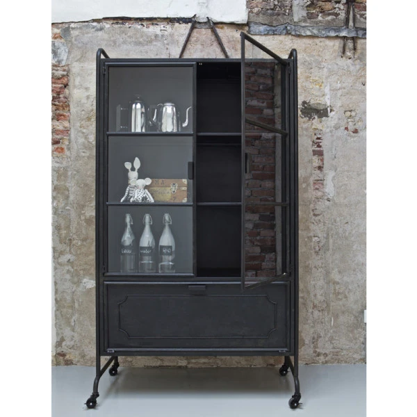 BePureHome Vitrinekast Op Wielen 8 BePureHome Vitrinekast Op Wielen - Afbeelding 6