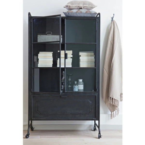 BePureHome Vitrinekast Op Wielen 9 BePureHome Vitrinekast Op Wielen - Afbeelding 7