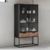 Vitrinekast Industrieel Teak No. 1 -Zuiver Verkoop vitrinekast teakhout no.1 cosmo dtp home 03