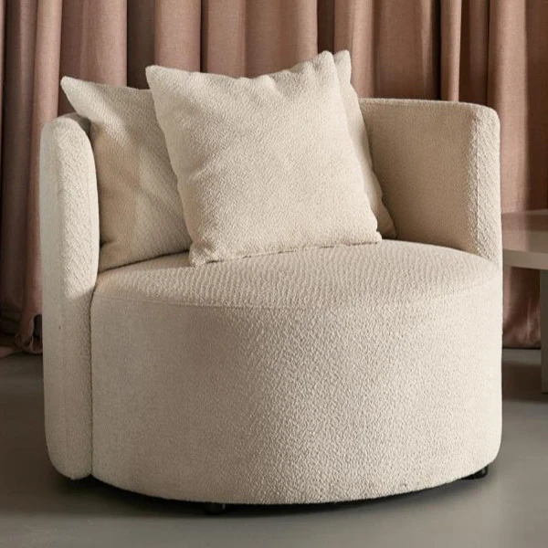 Ronde Fauteuil Boucle Stof 3 Ronde Fauteuil Boucle Stof