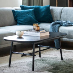 VTwonen Zwarte Manghouten Salontafel