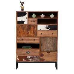 Kast Sheesham Hout Koeienhuid -Zuiver Verkoop wandkast rodeo kare design 01 800x800 1