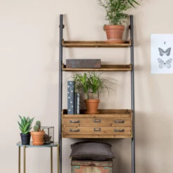 Wandrek Metaal Met Hout -Zuiver Verkoop wandrek metaal met hout rook lumz home 08