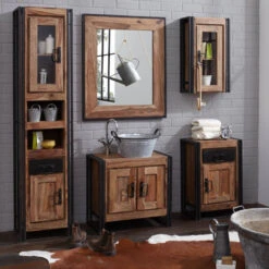 Spiegel Van Sheeshamhout -Zuiver Verkoop wandspiegel van hout en metaal lavis havel 02 1