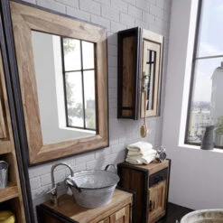 Spiegel Van Sheeshamhout -Zuiver Verkoop wandspiegel van hout en metaal lavis havel 04