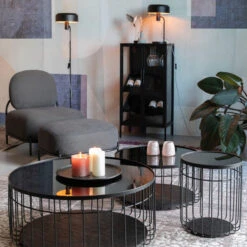 Wijnkast Zwart Met Glazen Deuren -Zuiver Verkoop wijnkast zwart met glazen deuren lumz home rob 01