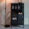 Wijnkast Zwart Met Glazen Deuren -Zuiver Verkoop wijnkast zwart met glazen deuren lumz home rob 04