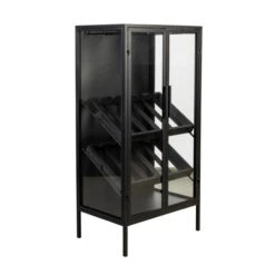 Wijnkast Zwart Met Glazen Deuren -Zuiver Verkoop wijnkast zwart met glazen deuren lumz home rob 05