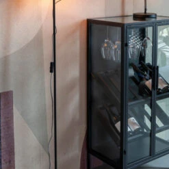 Wijnkast Zwart Met Glazen Deuren -Zuiver Verkoop wijnkast zwart met glazen deuren lumz home rob 03