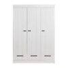 WOOOD Witte Kledingkast 3-deurs Met Lades