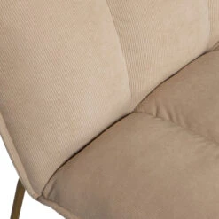 WOOOD Fauteuil Zand Ribstof Met Goud -Zuiver Verkoop woood fie fauteuil zand ribstof met goud 08 1