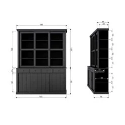 WOOOD Zwarte Buffetkast Stoer Landelijk -Zuiver Verkoop woood lagos zwarte buffetkast stoer landelijk 1 1