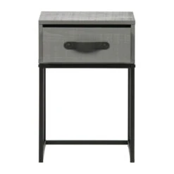 WOOOD Stoer Nachtkastje Van Grijs Hout -Zuiver Verkoop woood morris stoer nachtkastje van grijs hout 3