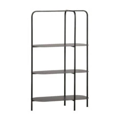 WOOOD Zwart Stellingkastje Ovaal 10 WOOOD Zwart Stellingkastje Ovaal -Zuiver Verkoop woood reina zwart stellingkastje ovaal 01