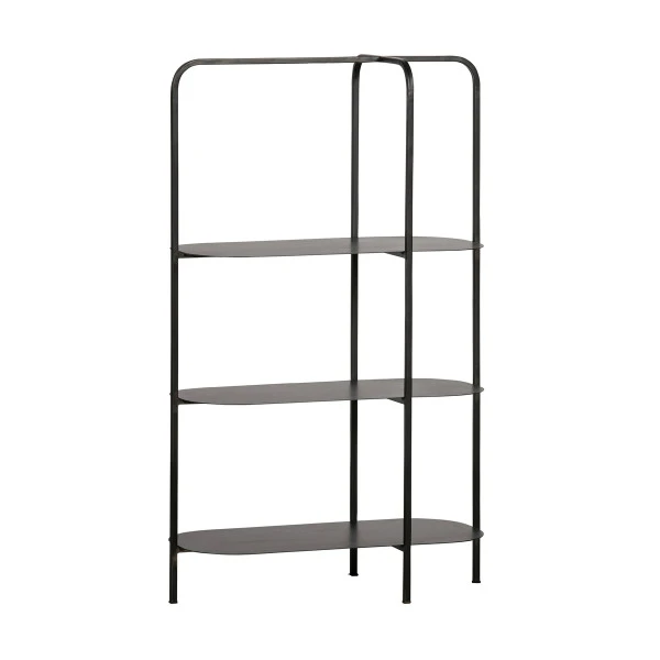 WOOOD Zwart Stellingkastje Ovaal 5 WOOOD Zwart Stellingkastje Ovaal - Afbeelding 3