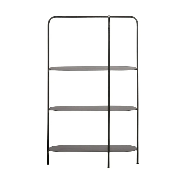 WOOOD Zwart Stellingkastje Ovaal 3 WOOOD Zwart Stellingkastje Ovaal