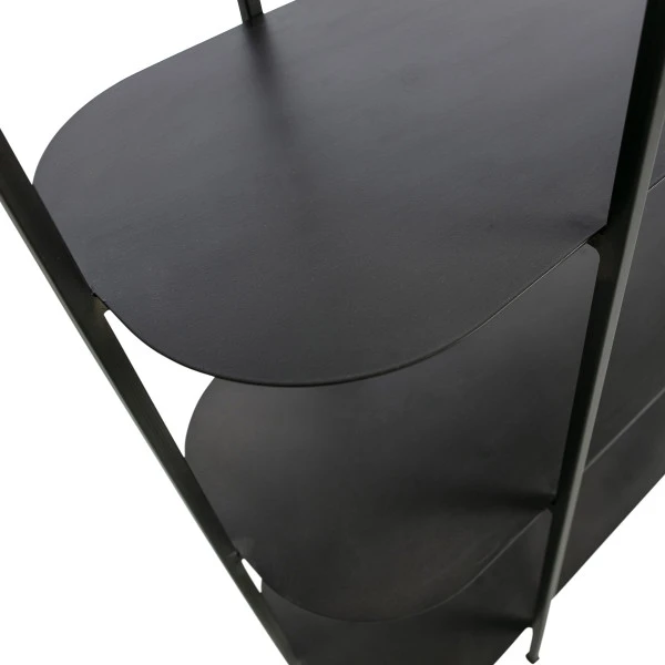 WOOOD Zwart Stellingkastje Ovaal 8 WOOOD Zwart Stellingkastje Ovaal - Afbeelding 6